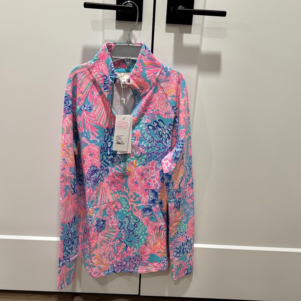 Lilly Pulitzer Multi Splendor in the Sand Skipper Popover UPF 50+